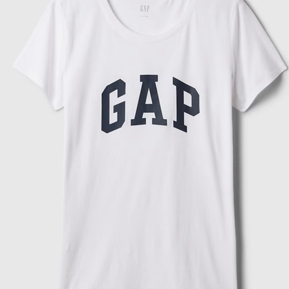 GAP White Tee with Bold Black Lettering